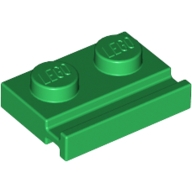 Lego destička 1x2 s drážkou, zelená (4107760, 4272665)